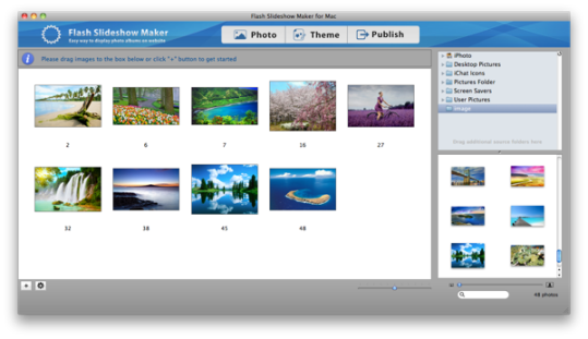 Add Photo to Create Flash Slideshow on Mac